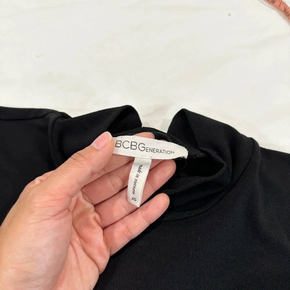 BCBGENERATION MOCK NECK A-LINE DRESS - Picture 3 of 5